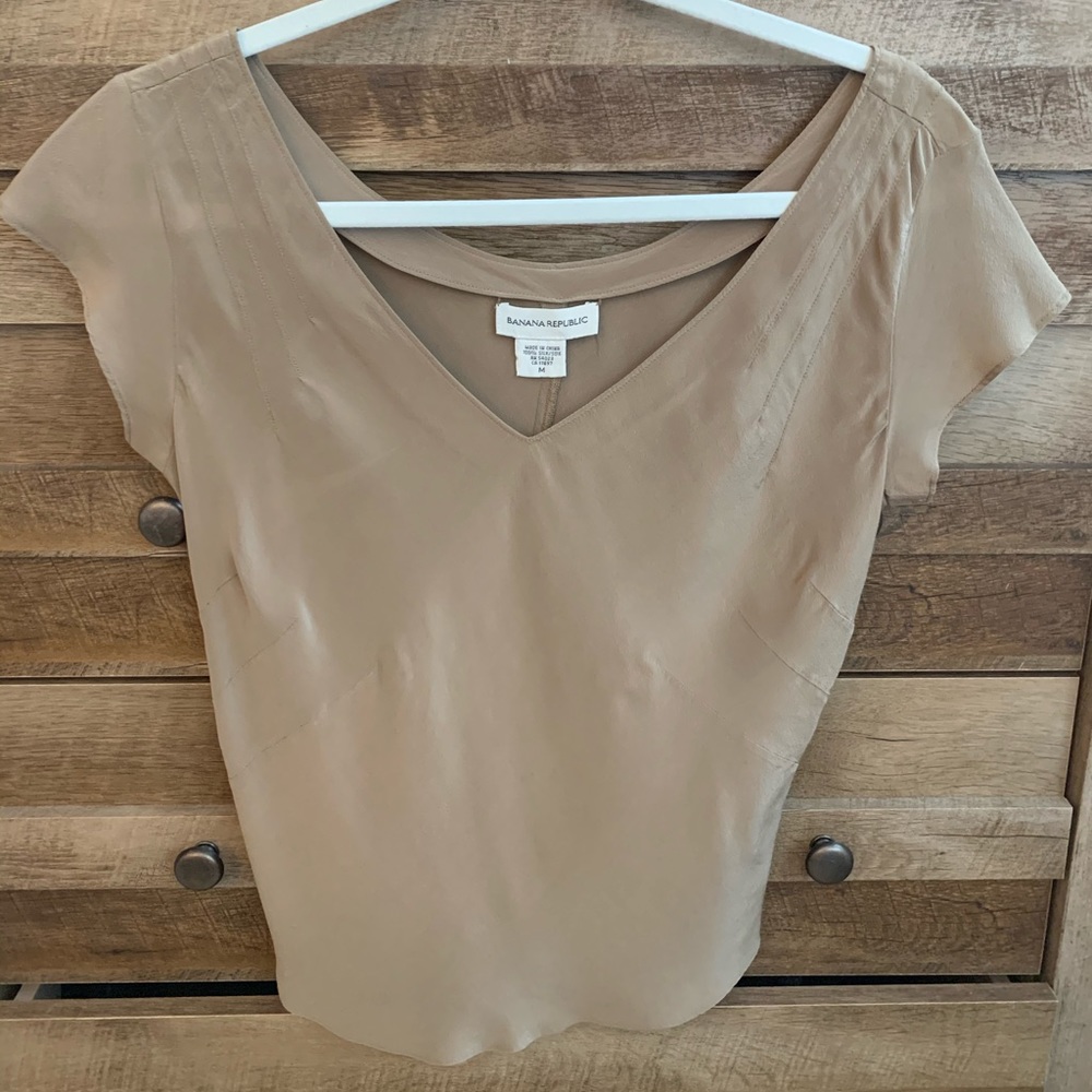 VINTAGE BANANA REPUBLIC Gold Silk Blouse